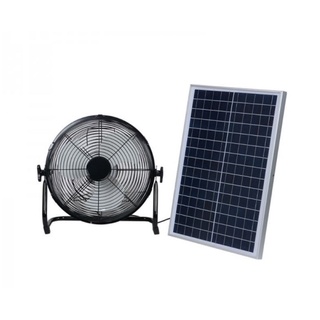 Solar fan100%พัดลมแบตเตอรี่พลังงานแสงอาทิตย์พร้อมแผงโซลาร์เซลล์ การชาร์จพลังงานแสงอาทิตย์/ 14 นิ้ว