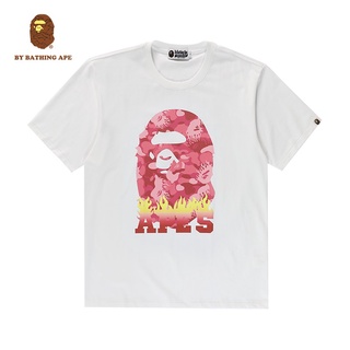 Bape ROCKY ใหม่ เสื้อยืดแขนสั้น ผ้าฝ้าย พิมพ์ลาย แฟชั่นฤดูร้อน สําหรับผู้ชาย