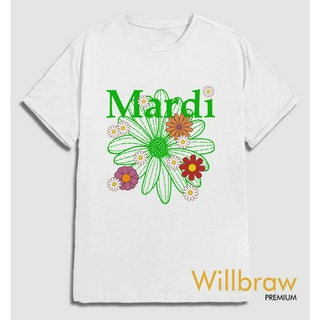 เสื้อยืด พิมพ์ลายดอกไม้ Willbraw Mardi สําหรับผู้หญิง