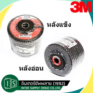 (ราคาต่อใบ) 3M​ 251A​ กระดาษทรายซ้อน​ หลังแข็ง​ 4" เบอร์ 60 - 320 จานทรายซ้อน​ 3เอ็ม​ ผ้าทรายซ้อนหลังแข็ง​