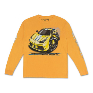 SLUM LTD - PINK DOLPHIN *LTD* BURNOUT L/S TEE Yellow