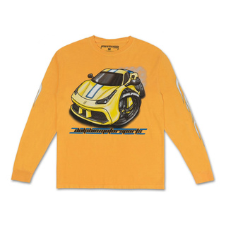 SLUM LTD - PINK DOLPHIN *LTD* BURNOUT L/S TEE Yellow