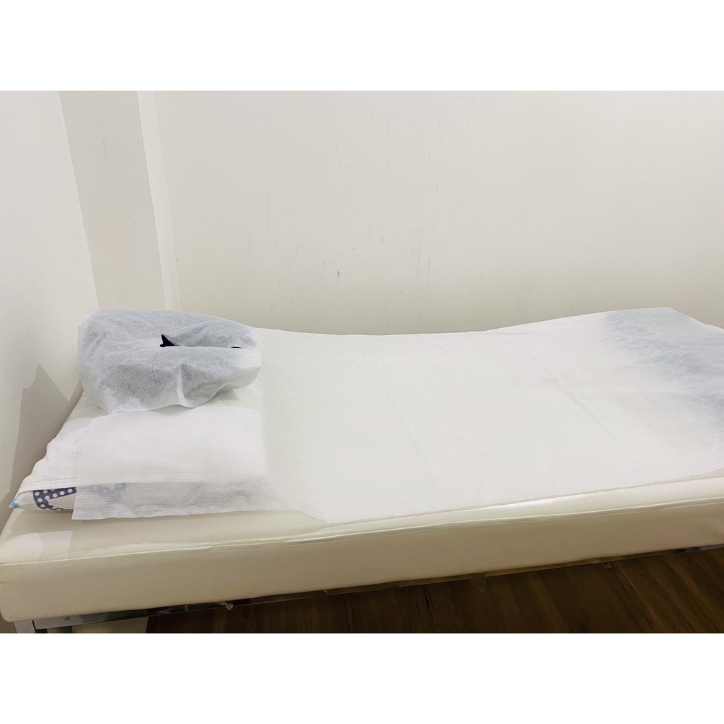 กระดาษรองเปื้อนเตียงนวดกันน้ำมัน ขนาด 100x200 ซม. กระดาษกันเปื้อนเตียงคนไข้ ผ้าปูเตียงใช้แล้วทิ้ง รองเปื้อนเตียงผู้ป่ว