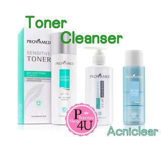 Provamed Acniclear Toner 200 ml / Provamed Sensitive Cleanser 260ml / Toner For Sensitive Skin 200 ml.