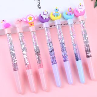 0.5mm นางฟ้าน้อยติดดาวน่ารักยูนิคอร์นดูดเจลปากกาเด็กนักเรียน