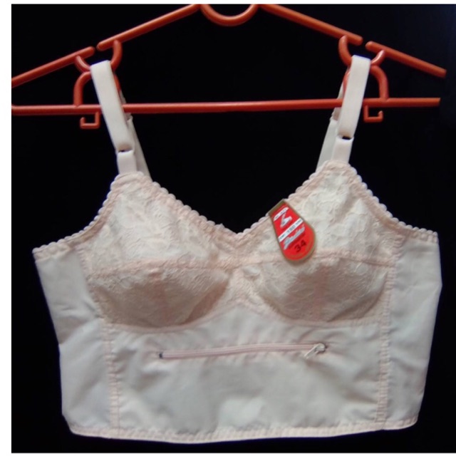 ยกทรง เสื้อชั้นใน คนแก่ ผู้สูงอายุ ผ้าไม่ยืด มีซิป