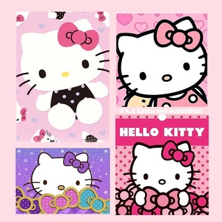 ชุดเย็บปักถักร้อยจิตรกรรมปักครอสติชตกแต่งบ้านรูป Hello Kitty 5D 30X40 / 40X30 ซม.