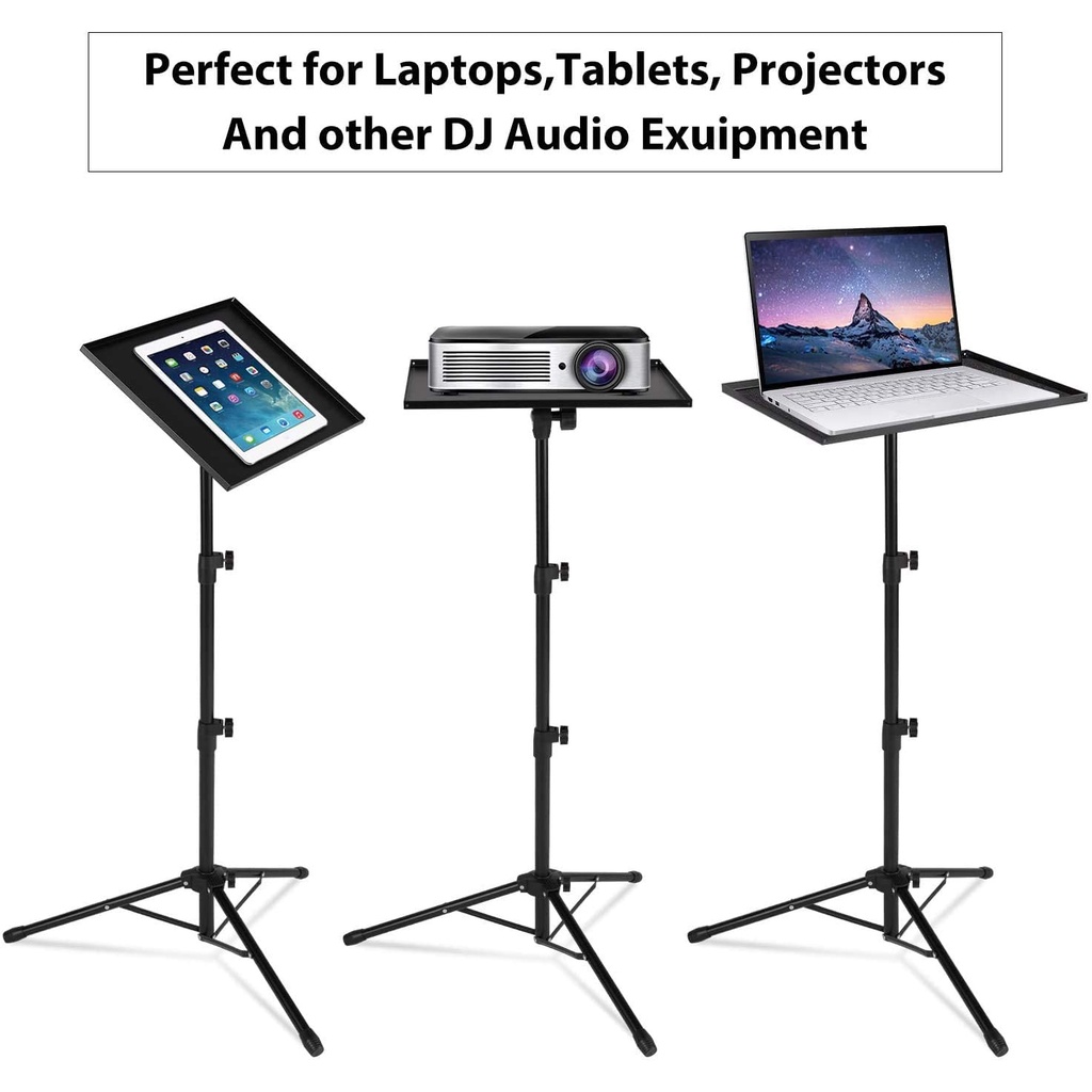 CAHAYA Projector Tripod Stand Universal Tripod Laptop Stand Multifunctional DJ Rack Stand with Adjustable Height for Outdoor Movies Computer DJ Equipment CY0281 Book 