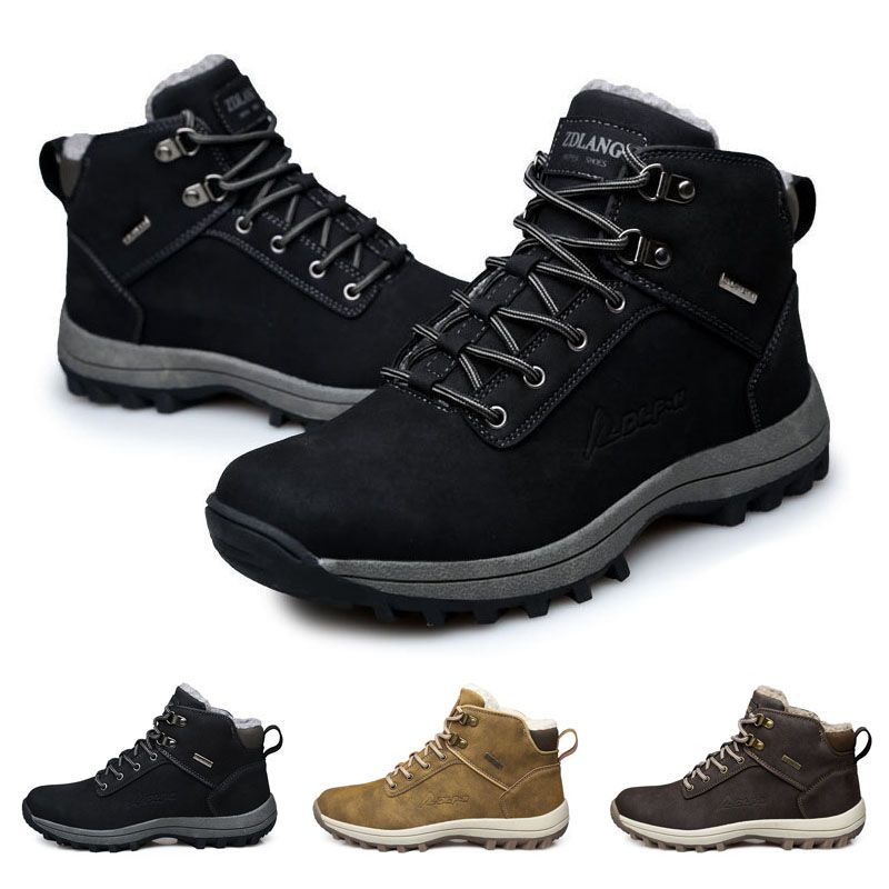 New Men Waterproof Hiking Boots Winter Shoes Trainer Large Size Outdoor Light Weight #4