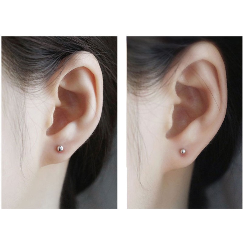 SVROSTD🔥ต่างหูเงิน หมุดเงิน silver 925 (ราคา 1 คู่)🔥 รูปที่ 3