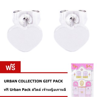 Tips Gallery Princess Collection ต่างหู STAINLESS STEEL 316L สตัด  รุ่น Minimalist iconic Love TES-SEL342UR