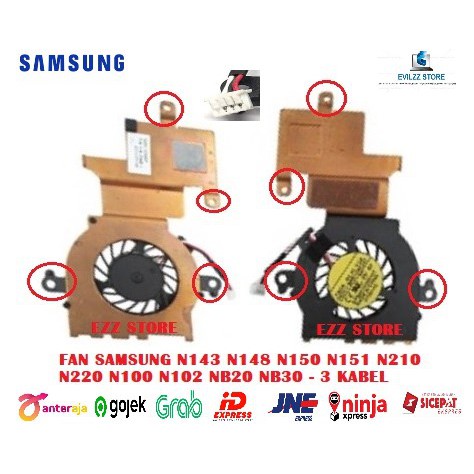 พัดลม SAMSUNG N143 N143P NP-N143 NP-N143 PLUS NP-N143P N148 N148P N148 PLUS NP-N148 NP-N148P HEATSIN