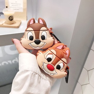 เคสซิลิโคนกันกระแทกสำหรับ Apple Airpods 1 2 case cartoon Squirrel