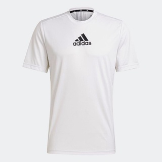 adidas TRAINING เสื้อยืด Primeblue Designed To Move Sport 3-Stripes ผู้ชาย สีขาว GM2135