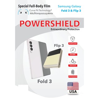 ฟิล์มกันรอย คลุมรอบตัวพิเศษ Samsung Z Fold 3 Flip 3 จาก POWERSHIELD Super Full-Body