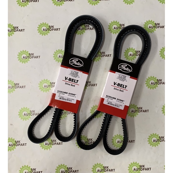 สายพานแอร์ เพาเวอร์ ISUZU TFR CAMEO RODEO D-MAX'03 2500/3000 4JA1 4JB1 4JH1 /2เส้น Gates