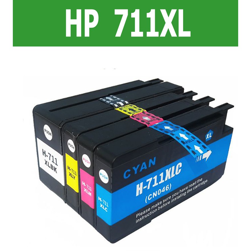 HP 711 หมึก HP711 HP711XL สีดำ HP 711XL HP 711 XL  ตลับหมึก เข้ากันได้สำหรับ HP T120 24 / T120 610/T