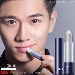 BlueMan Men’s Cool Kiss Feeling Lipstick 3.8g ลิปบาล์มสูตรเย็นสำหรับผู้ชายบำรุงและแก้ปัญหาริมฝีปากอิ่มน้ำเนียนนุ่มชุ่มชื