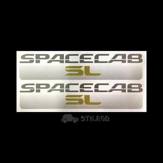 สติ๊กเกอร์ SPACECAB SL จุดไข่ปลา ติดกระจกแค๊ป รถ ISUZU TFR อีซูซุ STICKER (ขายเป็นชุด)