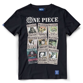 เสื้อวินเทจผญ เสื้อครอปสายฝอ เสื้อยืดวันพีช One piece-754 Wanted (สีดำ - สีกรม) เสื้อโอเวอร์ไซ Tee