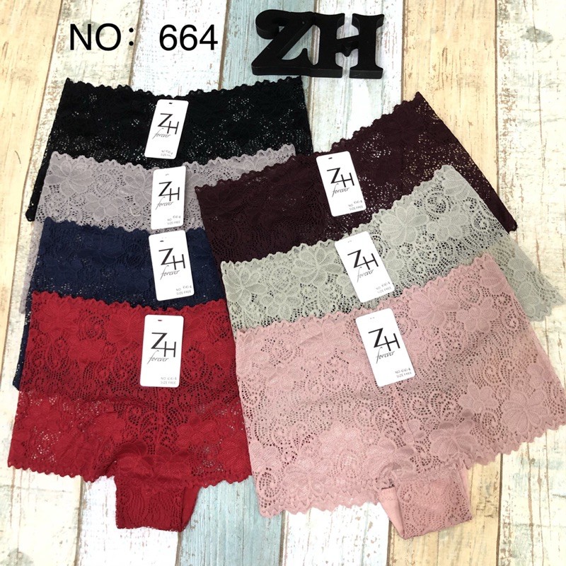 กางเกงชั้นในลูกไม้ขาสั้นZH.664