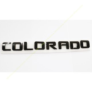 ป้ายโลโก้ 3D ตัวอักษร ตัวนูน COLORADO สีดำด้าน ขนาด 2.7 x 30 cm.