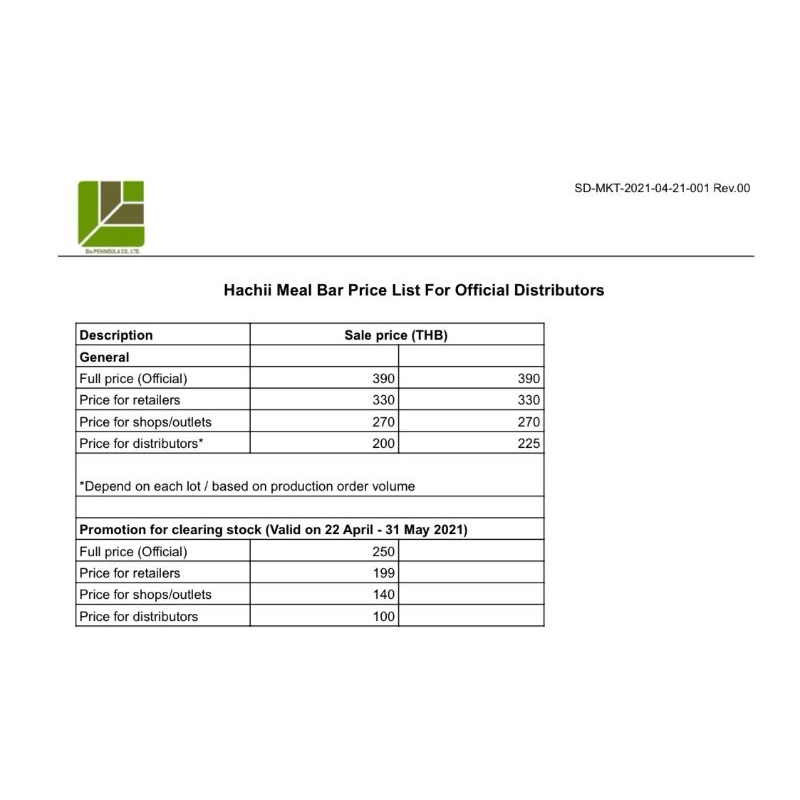 Hachii energy meal bar