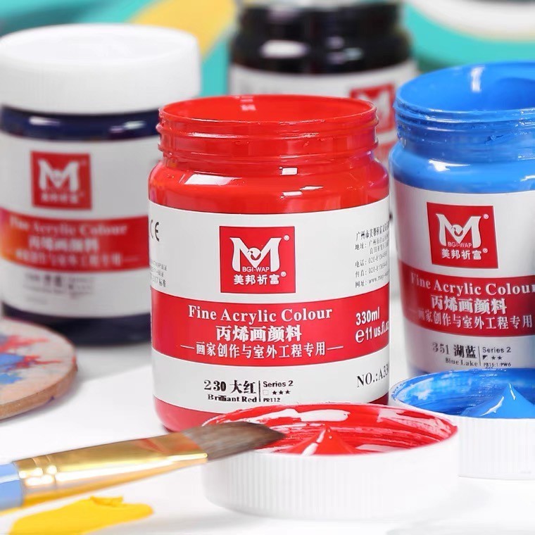 Acrylic Colour สีอะคริลิค สีคัลเลอร์ฟูล สีกันน้ำ สีเพ้นท์ สีสำหรับเด็กและผู้ใหญ่ 【COD & READY STOCK】
