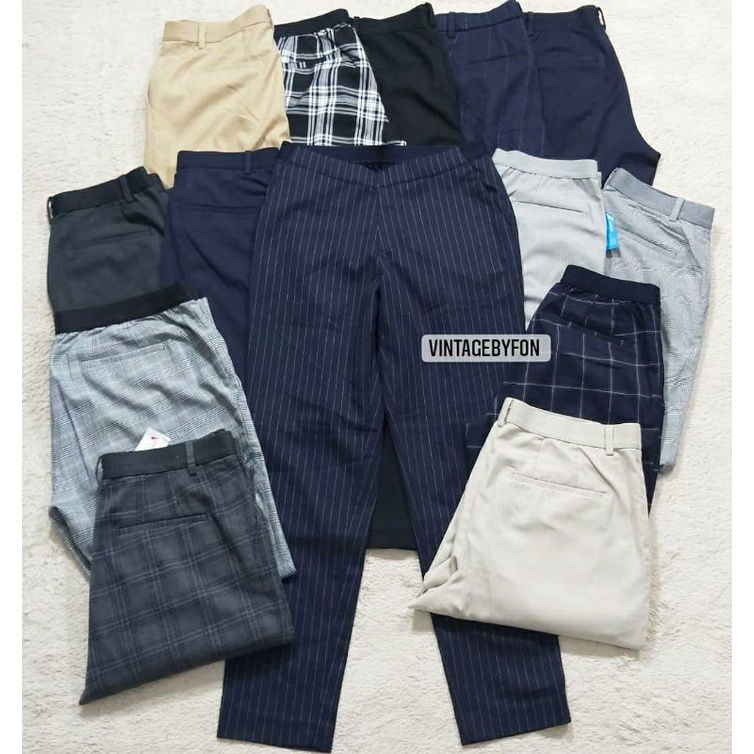 🌼กางเกง ยูนิโคล่ Ezy Ankle Pants(เอวยางยืดผู้หญิง)✅แบรนด์แท้100%(พร้อมส่ง)📌สภาพใหม่100%ไม่มีตำหนิ