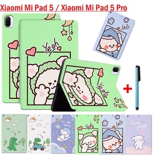 เคสโทรศัพท์มือถือหนัง ฝาพับ กันกระแทก ลายน่ารัก สําหรับ Xiaomi Mi Pad 5 Xiaomi Mi Pad 5 Pro