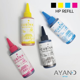 หมึกเติม Inkjet HP Refill ทุกรุ่น ขนาด 100 ml. (รับประกันหัวไม่ตัน)