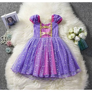 ชุดราตรีเด็ก ชุดเดรสเด็ก เจ้าหญิงราตรีเด็ก สีม่วง น่ารักๆ Cute purple princess prom dress for kids.