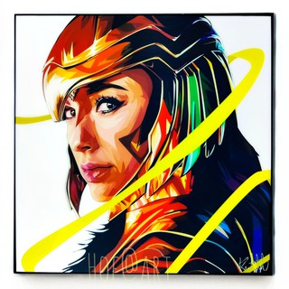 Wonder Woman #3 วันเดอร์วูแมน Gal Gadot DC comics ซุปเปอร์ฮีโร่ รูปภาพ​ติดผนัง pop art การ์ตูน กรอบรูป รูปภาพ ของขวัญ