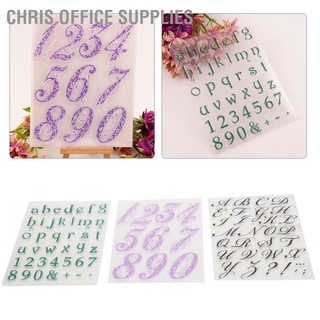 Chris office Supplies แสตมป์ยางใส Tpr Diy สําหรับตกแต่งอัลบั้มรถยนต์ 3 ชิ้น
