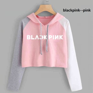 เสื้อฮู้ดคร็อป KPOP  BLACKPINK / wanna one / twice / bts