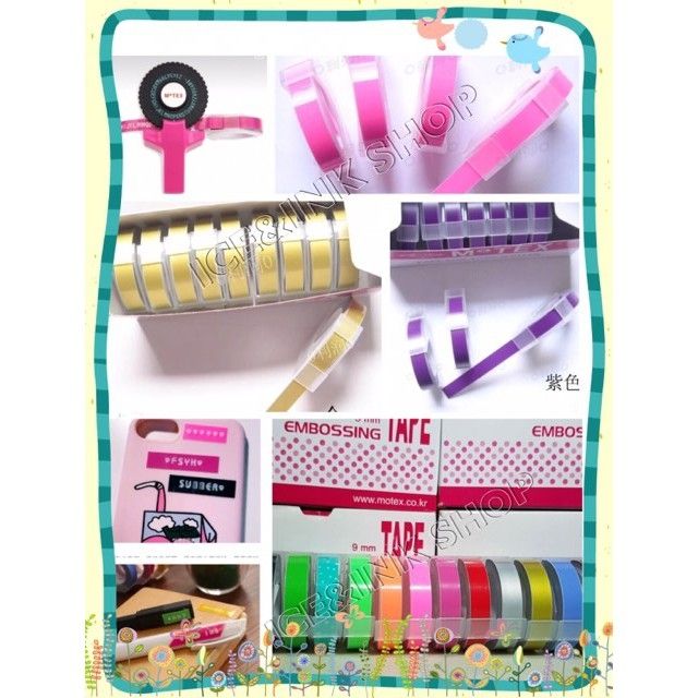 ❤สติ๊กเกอร์ Motex ของแท้ ♥️ มีให้เลือกกว่า 30 เฉดสี ขนาด 9 มิลลิเมตร ยาว 3 เมตรฟรุ้งฟริ้งกับป้ายชื่อ