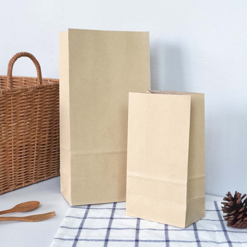 Goodboxpack (100ใบ/แพ็ค) ถุงขนมกระดาษคราฟท์ G1,G3