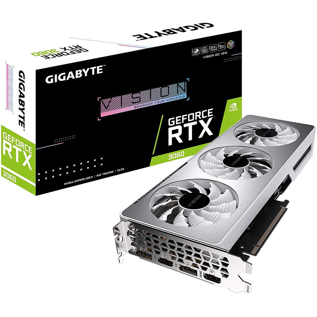 GIGABYTE GeForce RTX 3060 Vision OC 12G Graphics Card, 3X WINDFORCE Fans, 12GB