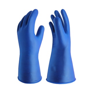 ถุงมือยางพีวีซี TOWA สีน้ำเงิน  ถุงมือยาง  Blue TOWA PVC Latex Gloves