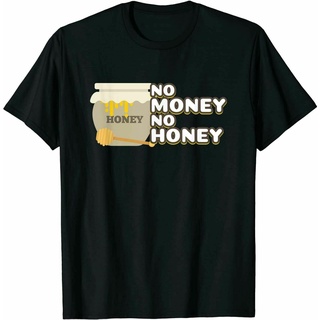 ผลิตภัณฑ์ใหม่👕ใหม่ เสื้อยืดแฟชั่น ลาย No Money Funny Bees Vine ของขวัญ