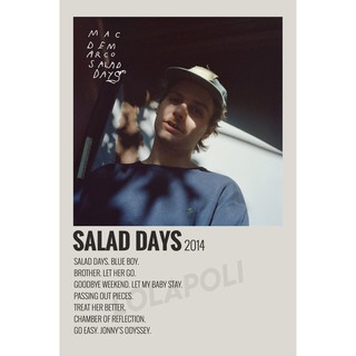 โปสเตอร์ ลายปกอัลบั้ม Salad Days ศิลปิน Mac Demarco