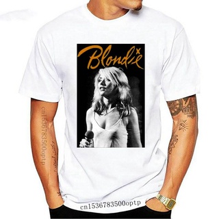 คอตต้อนคอกลมขายดี เสื้อยืด พิมพ์ลาย Detoils obout Blondie bond Debbie Horry ond Chris Stein 3 HEkllm55JChjmk41 สไตล์พังก