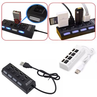 USB HUB 4 Port ON/OFF 4 สวิซต์ USB 2.0 HUB Hi-Speed