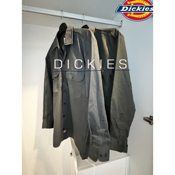 ✅มือสอง ไม่เคยใช้งาน ของแท้ เสื้อเชิ้ตยี่ห้อDICKIES เสื้อเชิ้ตแขนยาว Dickies work Shirt