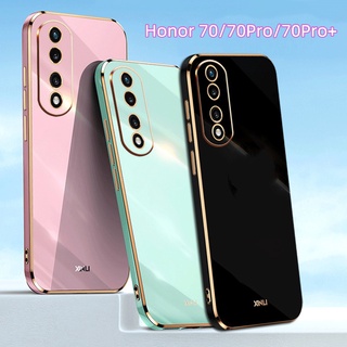 เคสโทรศัพท์มือถือ ซิลิโคนนิ่ม ทรงสี่เหลี่ยม กันกระแทก สําหรับ Honor 70 Pro Plus 5G 70Pro 70Pro+ Honor70