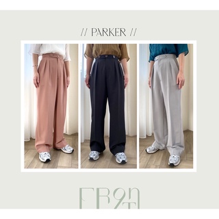 Parker trousers กางเกงทรงตรง กางเกงขายาว แต่งกระดุม 3 เม็ด