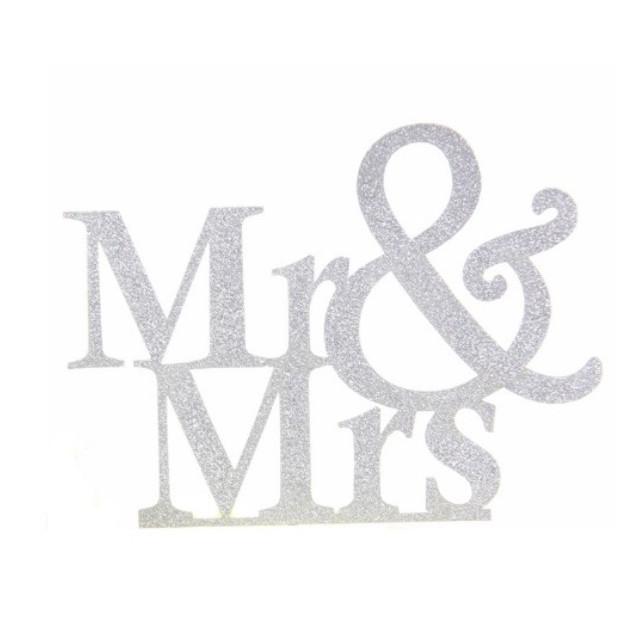 Mr&Mrs Glitter Paper Cake topper ตกแต่ง