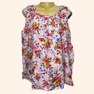 เสื้อคอกระเช้า คอพวง ผ้าสปัน ไม่หดน้ำ ไม่ตกสี P01
