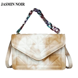 Jasmin NOIR กระเป๋าสะพายข้าง ลายสก๊อต แต่งสายโซ่ สําหรับผู้หญิง