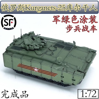 โมเดลรถถัง kurgans -25ifv 1:72 สีเขียว สไตล์รัสเซีย